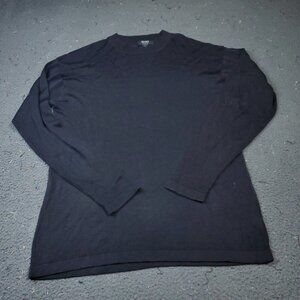 Mano Italy Sweater Shirt Mens Size 2XL XXL Black  Rayon Cotton Blend